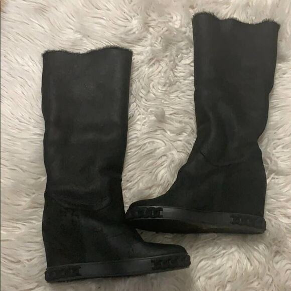NWT CASADEI DOUBLE FACE TALL PLATFORM BOOTS 38.5 - Picture 1 of 12